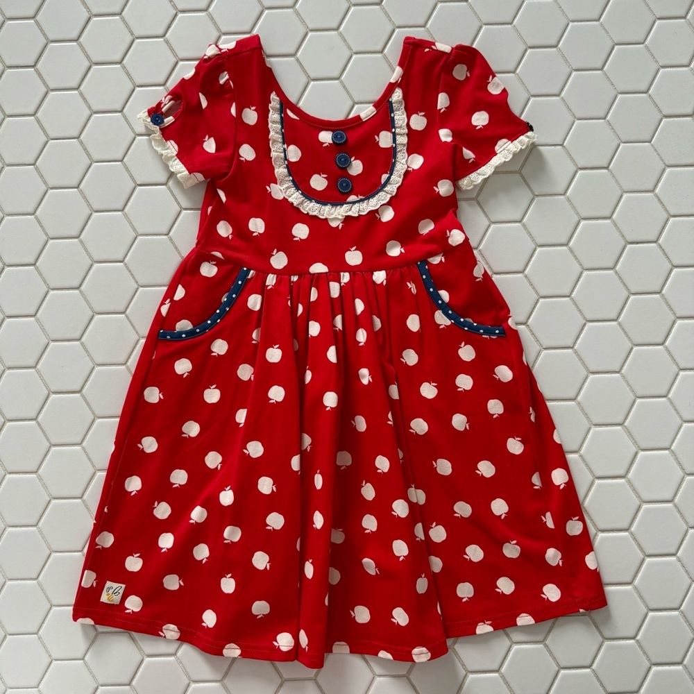 Wildflowers apple a day dress NWT
